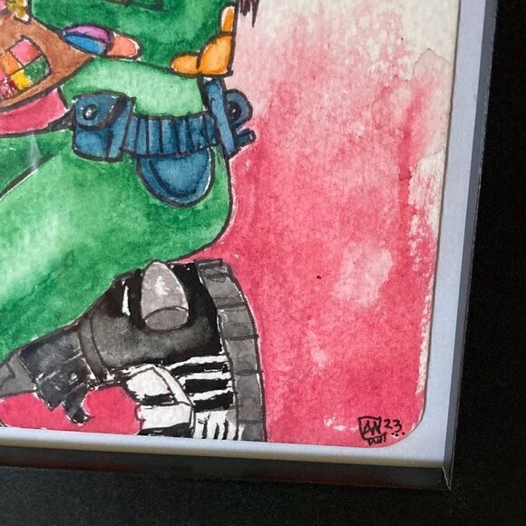 Framed Watercolor and Ink Painting “sue” - Picture 4 of 6